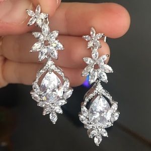 💕Bridal chandelier earrings👰🏼💍